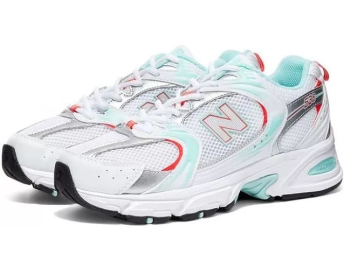 Кроссовки New Balance 530 белые с бирюзовым