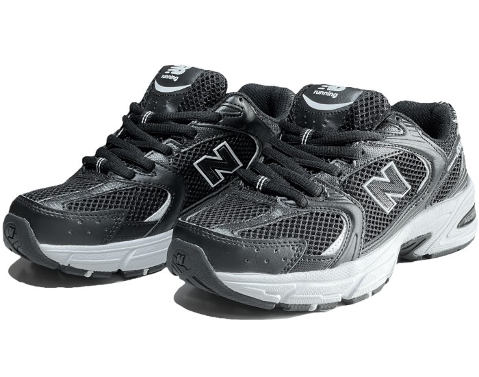 New Balance 530 черные с белым спортивные