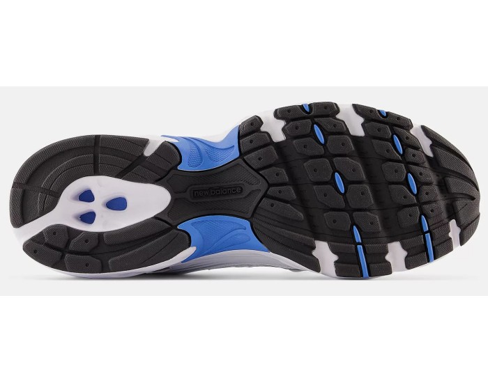 New Balance 530 White with silver metallic and sky blue