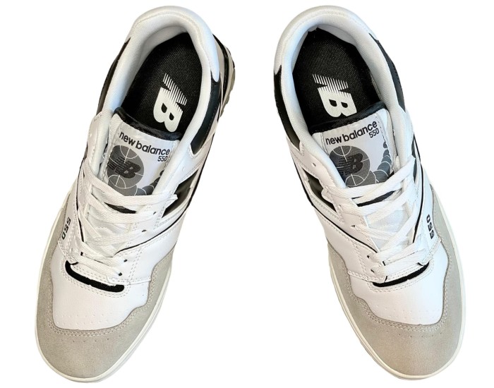 New Balance 550 Arriving White & Navy Белые с черным