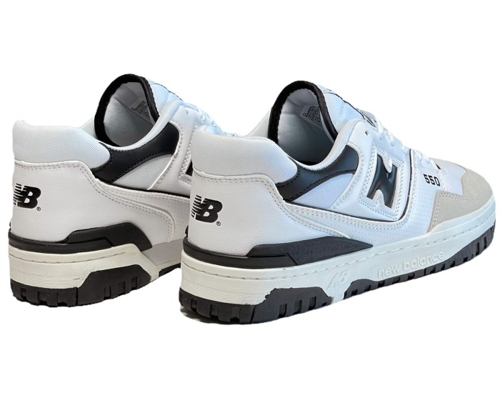 New Balance 550 Arriving White & Navy Белые с черным