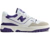 New Balance 550 white prism purple женские белые с фиолетовым