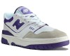 New Balance 550 white prism purple женские белые с фиолетовым