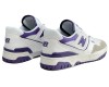 New Balance 550 white prism purple женские белые с фиолетовым