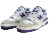 New Balance 550 white prism purple женские белые с фиолетовым