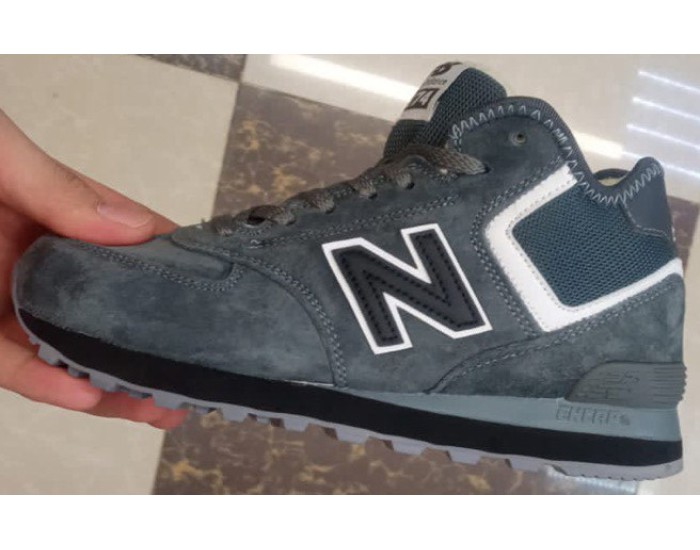 New Balance 574 Mid Deep Grey Black с мехом