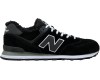 New Balance 574 Black White Big Size с мехом