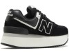 New Balance 574+ Black White на платформе