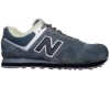 New Balance 574 Blue Grey Black с мехом