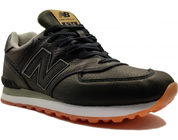 Кроссовки New Balance 574 женские черно-зеленые