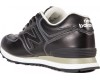 New Balance 574 женские черные с белым кожаные