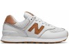 New Balance 574 Classic  женские бело-коричневые