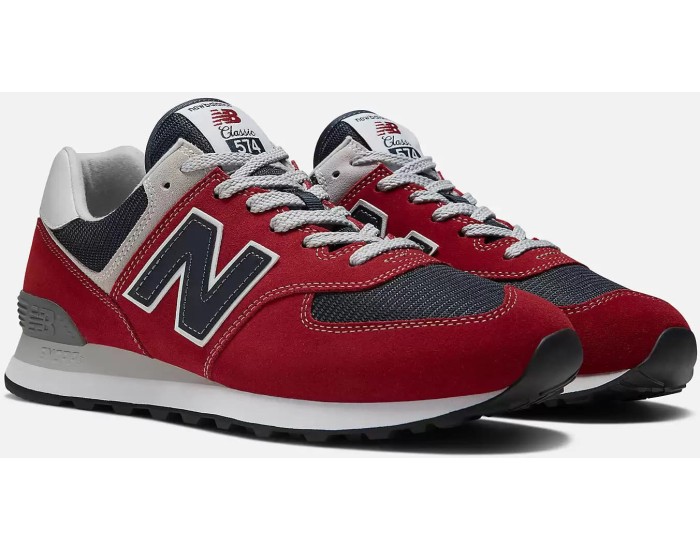 New Balance 574 Classic красные с синим для бега