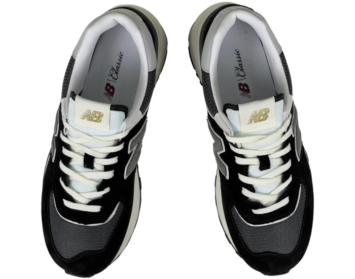 New Balance 574 Core темно-серые с черным мужские замшевые