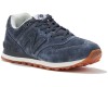 New Balance 574 deep blue мужские замшевые