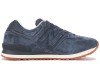 New Balance 574 deep blue мужские замшевые