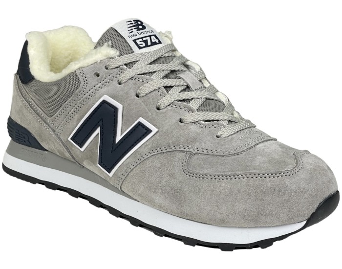 New Balance 574 Grey Blue с мехом