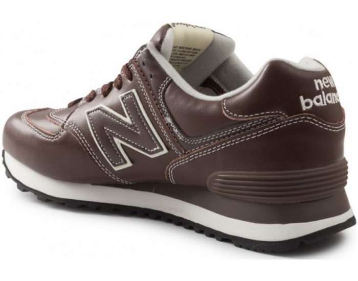 Кроссовки New Balance 574 Коричневые Кожаные