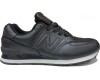 Кроссовки New Balance 574 Кожаные Матовые чёрные