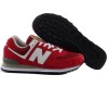 Кроссовки New Balance 574 красные с белым