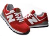 Кроссовки New Balance 574 красные с белым