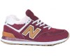 Кроссовки New Balance 574 Maroon зимние с мехом красные