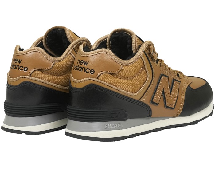 New Balance 574 Mid Brown Black с мехом