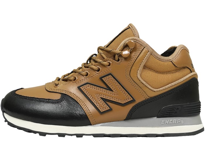 New Balance 574 Mid Brown Black с мехом