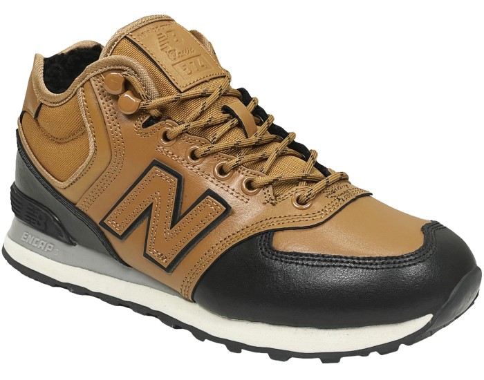 New Balance 574 Mid Brown Black с мехом