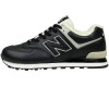 New Balance 574 мужские кожаные черные с мехом