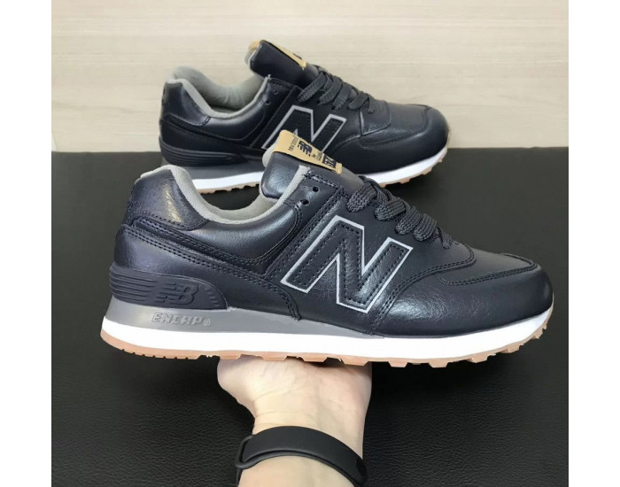 New Balance 574 Dark Blue Кожаные