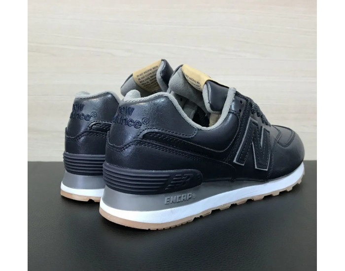 New Balance 574 Dark Blue Кожаные