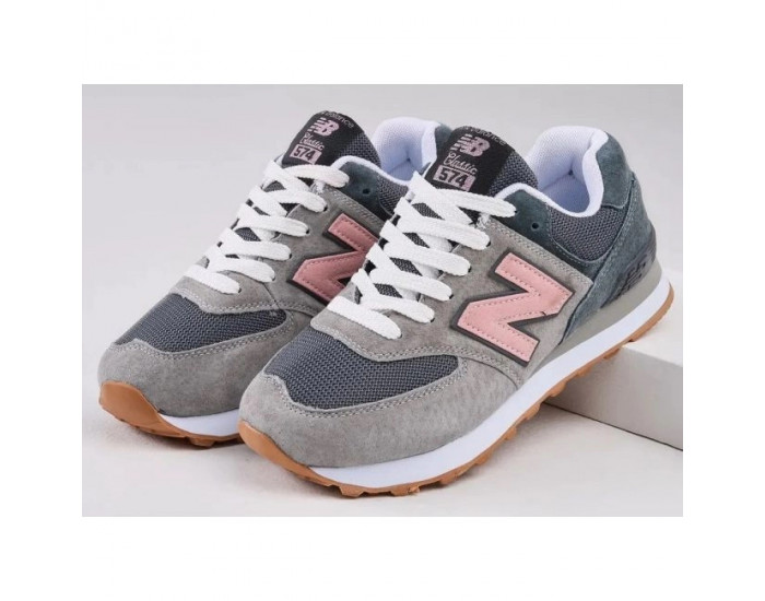 New Balance 574 Grey Purple Pink