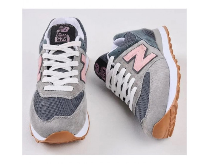 New Balance 574 Grey Purple Pink