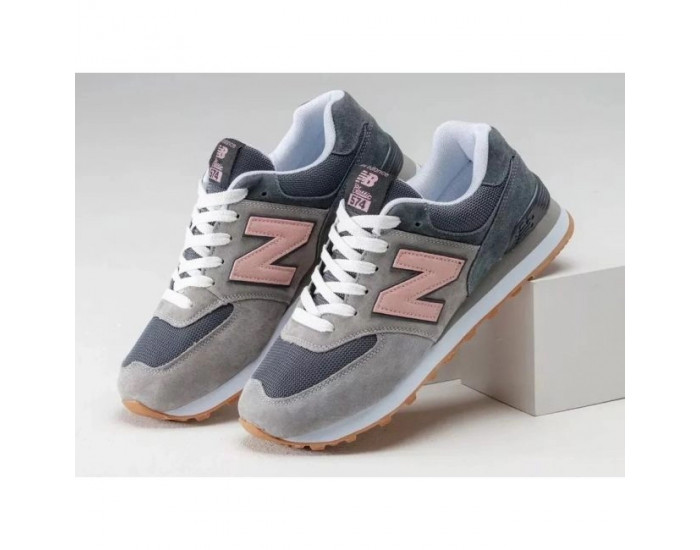New Balance 574 Grey Purple Pink