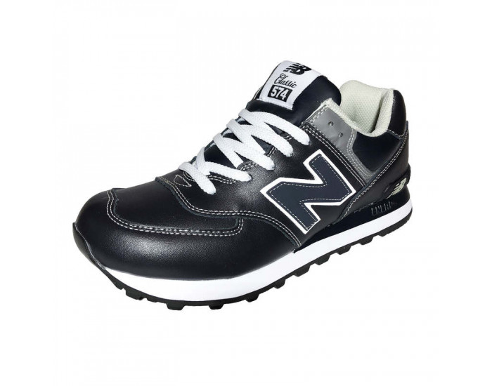 New Balance 574 Leather Stone Blue
