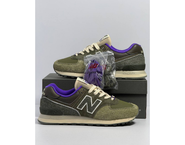 New Balance 574 Sneakersnstuff Nature Green Purple
