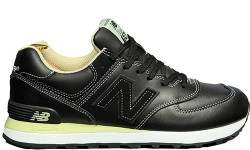 New Balance 574 Triple Black Кожаные