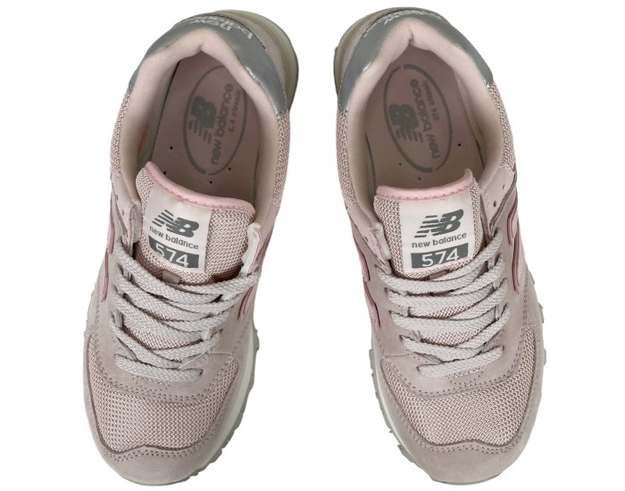 New Balance 574 розовые с серым