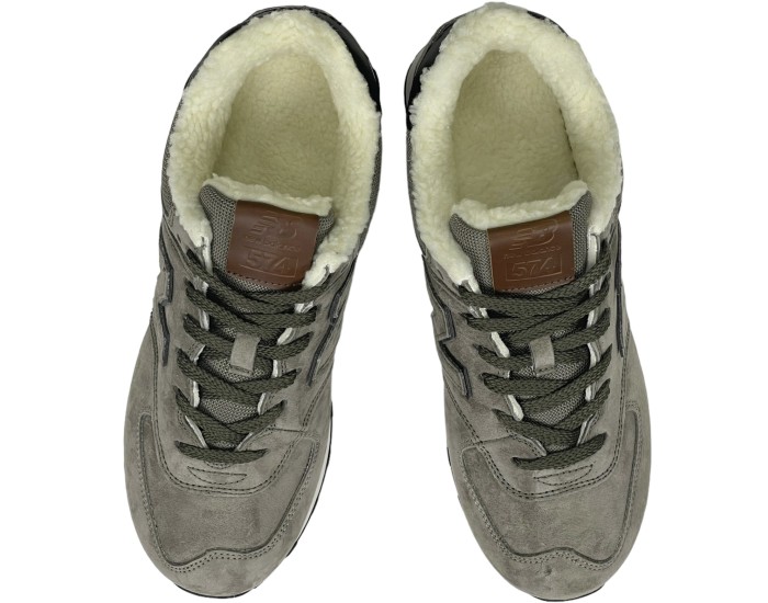 New Balance 574 Sand Grey Black с мехом
