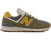 New Balance 574 Varsity женские зеленые с желтым