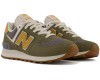 New Balance 574 Varsity женские зеленые с желтым