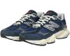 New Balance 9060 Light Navy White с мехом