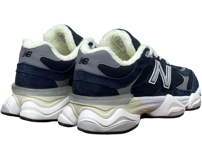 New Balance 9060 Navy White с мехом