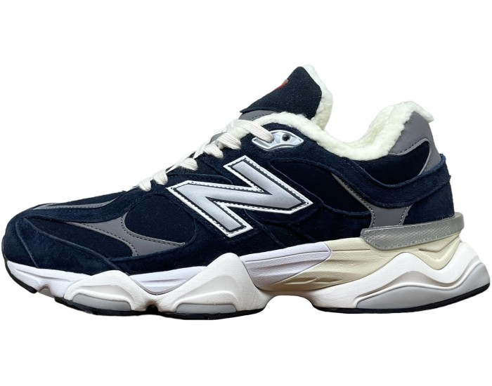 New Balance 9060 Navy White с мехом