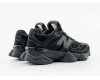 New Balance 9060  White Stitching Triple Black