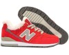 Кроссовки New Balance 996 зимние с мехом красные