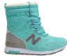 New Balance Snow Boots женские зимние с мехом бирюзовые с серым