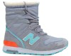 New Balance Snow Boots зимние с мехом серые с бирюзовым