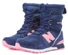 New Balance Snow Boots зимние с мехом темно-синие с розовым